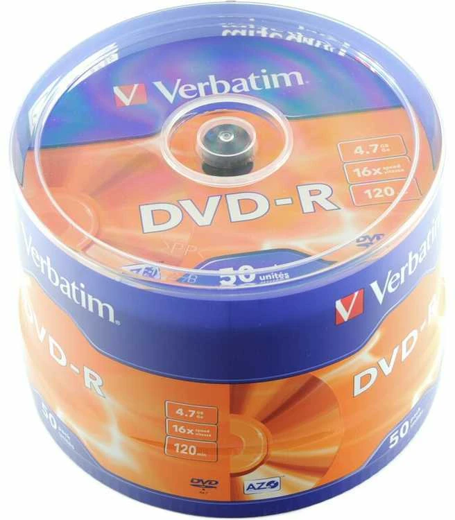 DVD-R Verbatim [ torto dėžutė 50 | 4,7 GB | 16x | matinis sidabrinis ]