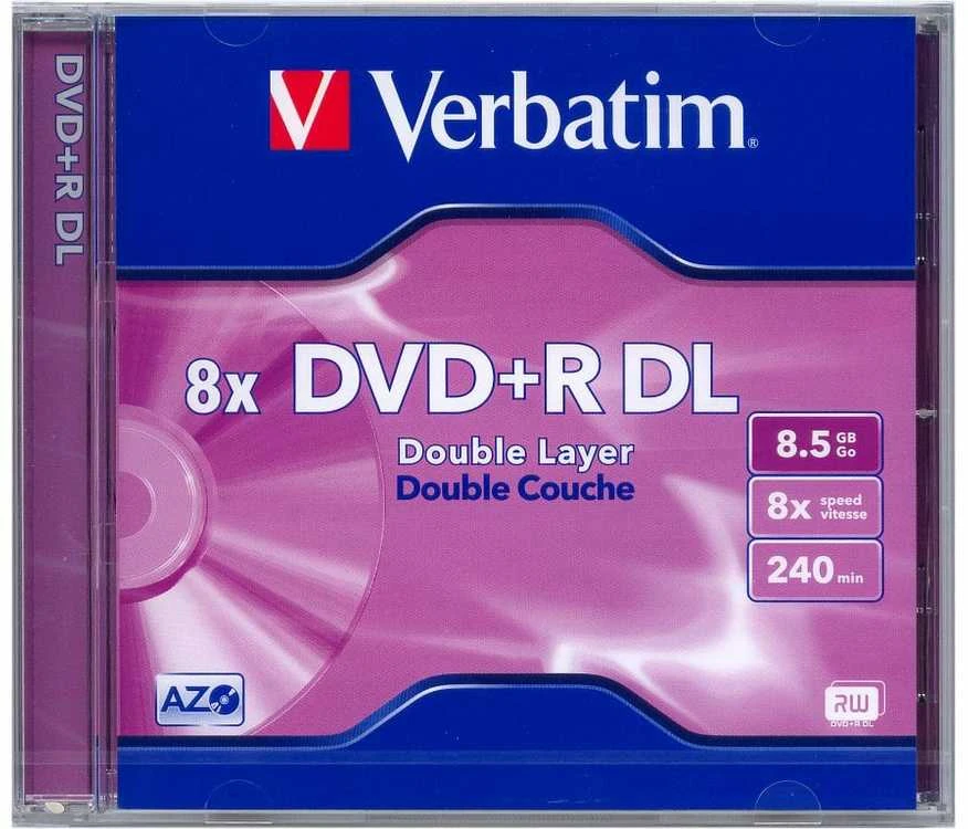 VERBATIM dviejų sluoksnių DVD+R 240 min. / 9,4 GB 8x 5 pakuočių papuošalų dėklas, atsparus įbrėžimams