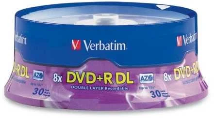 VERBATIM 25x DVD+R DL 8,5GB 8x Spindel platus spausdinimo paviršius