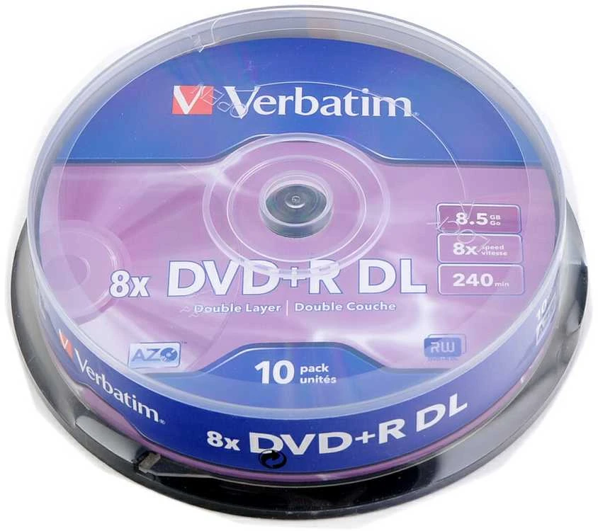 Verbatim DVD+R 8x 8.5GB DL Matte sidabrinis 10 vnt. pakuotė