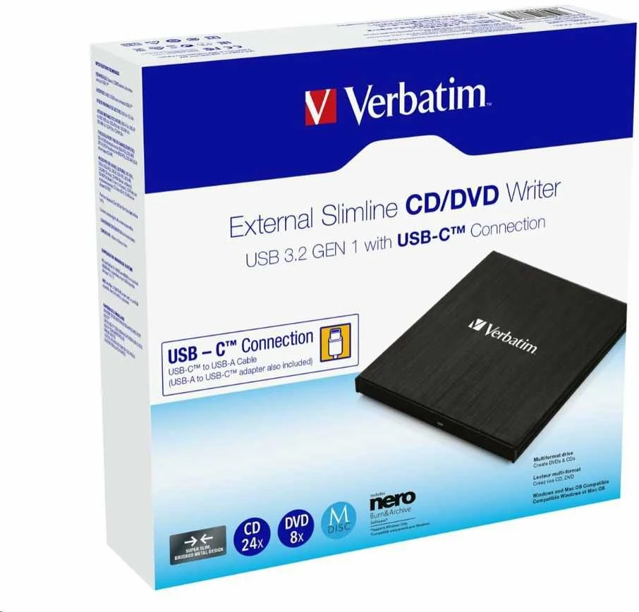 Verbatim 43886 optinių diskų įrenginys Juoda DVD±RW