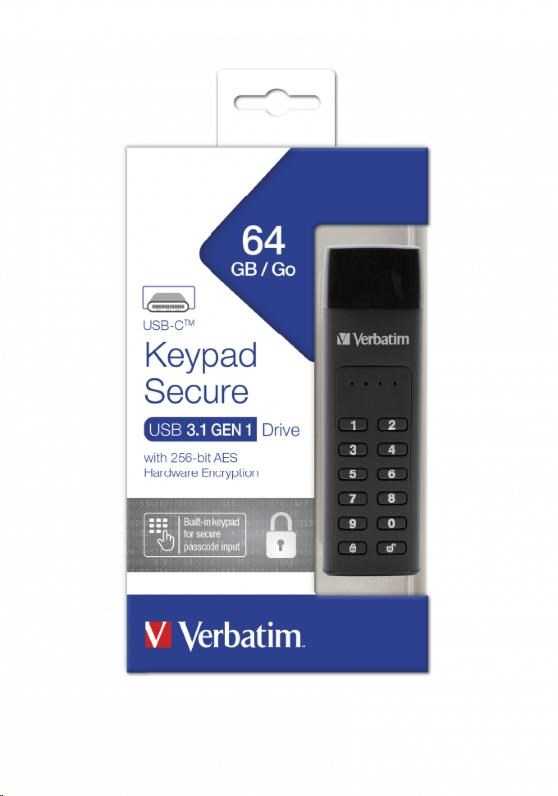 Pendrive Verbatim Klaviatūra saugi, 64 GB (49431)