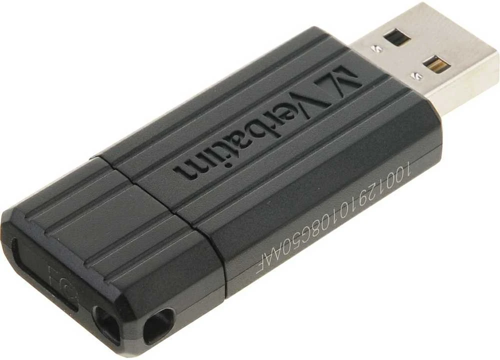 Verbatim PinStripe USB atmintukas 64 GB USB A tipo 2.0 Juoda
