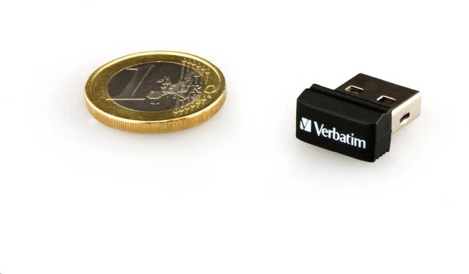 USB laikmena "verbatim" usb atmintinė, usb 2.0, 32 gb, "nano", "store n stay", juoda, 98130, usb a