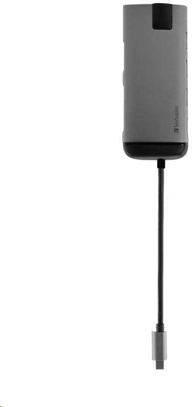 Verbatim 49142 sąsajos šakotuvas USB 3.2 Gen 1 (3.1 Gen 1) Type-C 1000 Mbit/ai Juoda, Sidabras