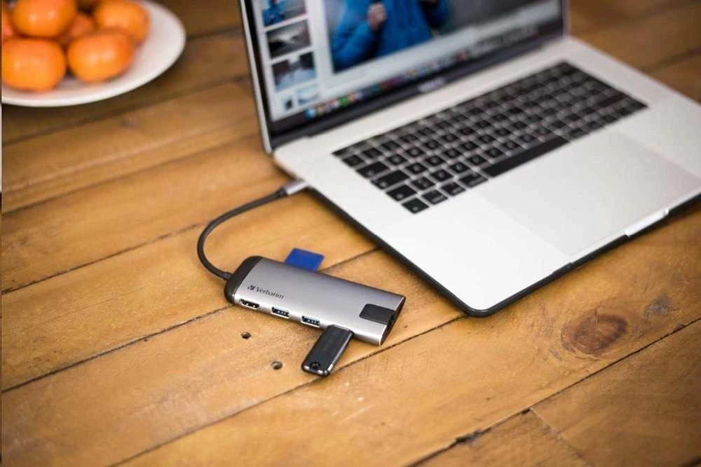 Verbatim 49142 sąsajos šakotuvas USB 3.2 Gen 1 (3.1 Gen 1) Type-C 1000 Mbit/ai Juoda, Sidabras