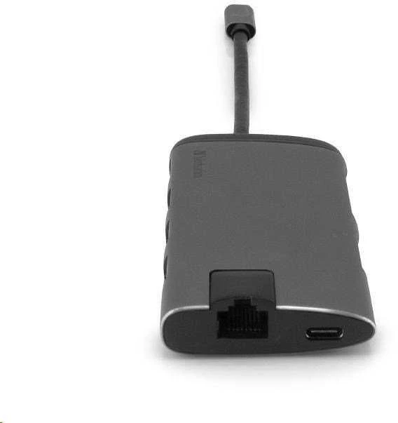 Verbatim 49142 sąsajos šakotuvas USB 3.2 Gen 1 (3.1 Gen 1) Type-C 1000 Mbit/ai Juoda, Sidabras