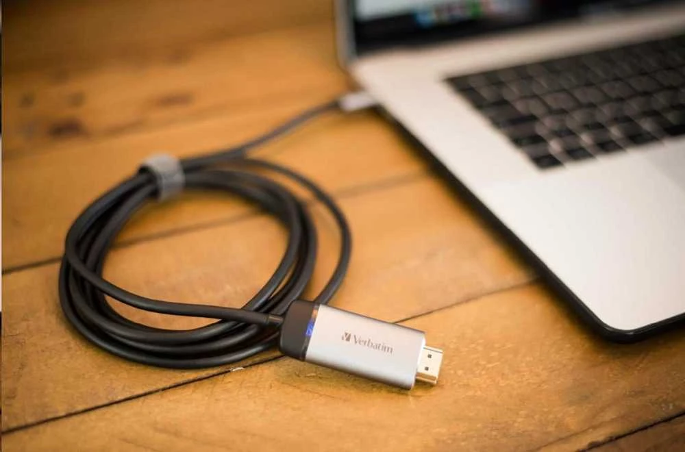 Verbatim 49144 vaizdo kabelio adapteris 1,5 m C tipo USB HDMI Juoda, Sidabras