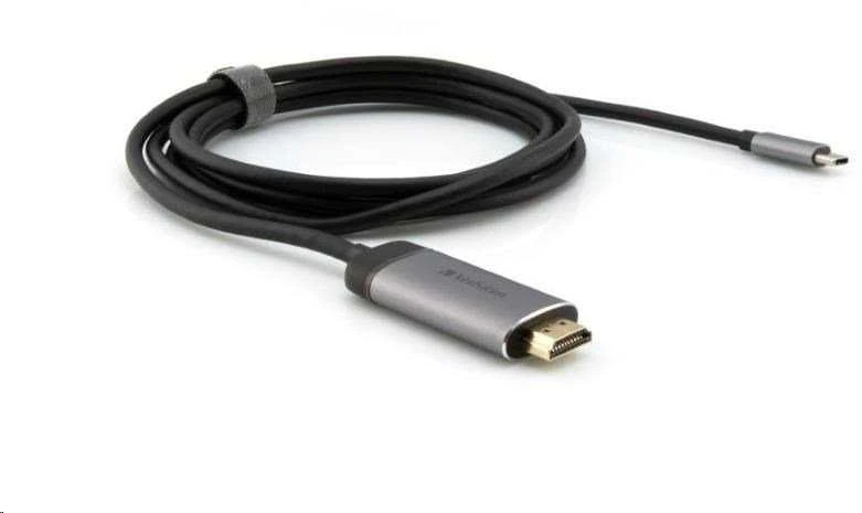 Verbatim 49144 vaizdo kabelio adapteris 1,5 m C tipo USB HDMI Juoda, Sidabras