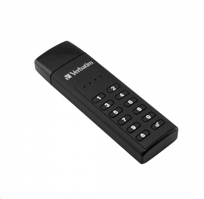 External drive Verbatim klaviatūra Secure USB 3.2 Gen 1 32GB juodos spalvos 49427