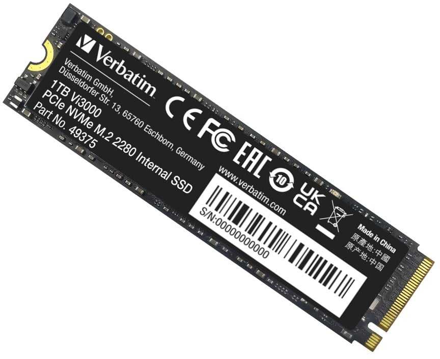 M.2 1TB Verbatim interne SSD PCIe 3.0 2280 Vi3000