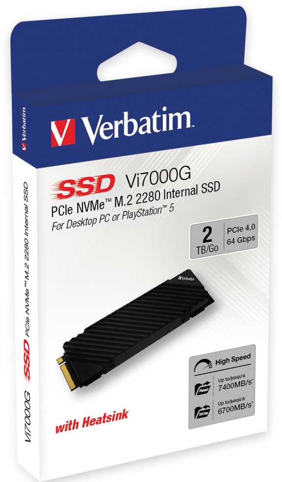 SMD Verbatim Vi7000 2TB M.2 2280 PSI -E x4 Gen4 NVME (49368)