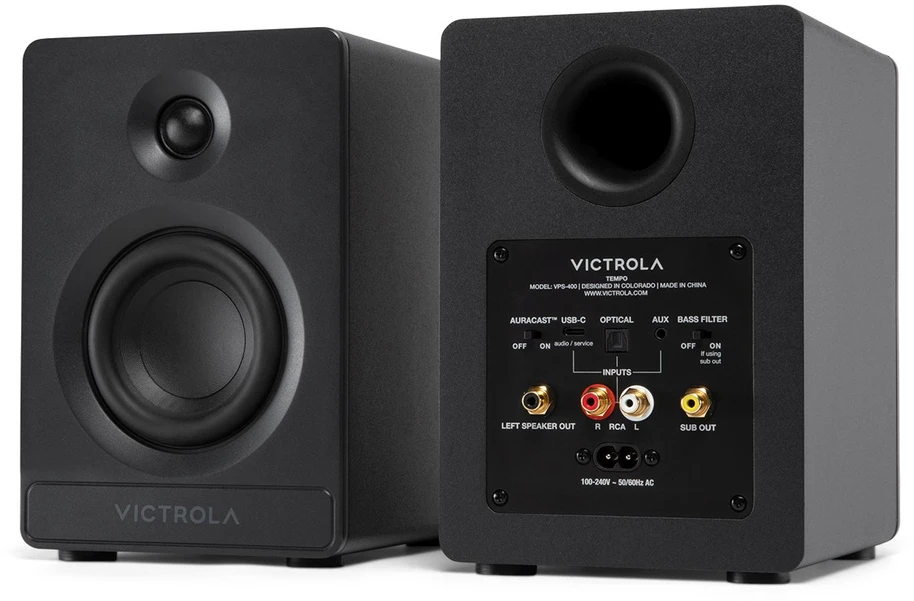 Victrola VPS-400-BLK-INT Tempo, Juodas