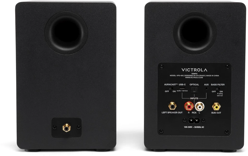 Victrola VPS-400-BLK-INT Tempo, Juodas