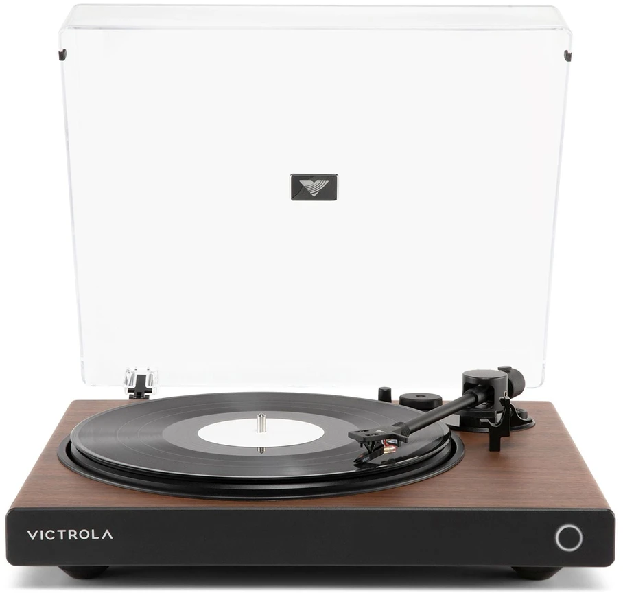 „Victrola VPT-1520-WLN-INT“ bangų patefonas, rudas
