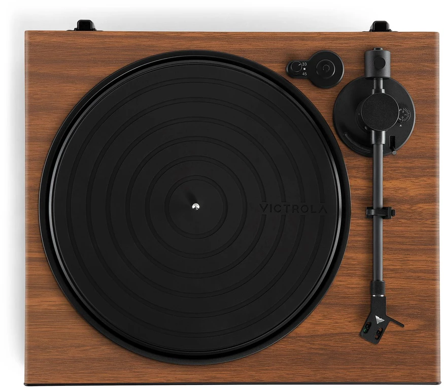 „Victrola VPT-1520-WLN-INT“ bangų patefonas, rudas