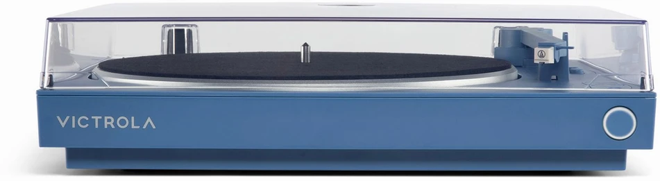 „Victrola VPT-800-BLU-INT“ automatinis patefonas, mėlynas