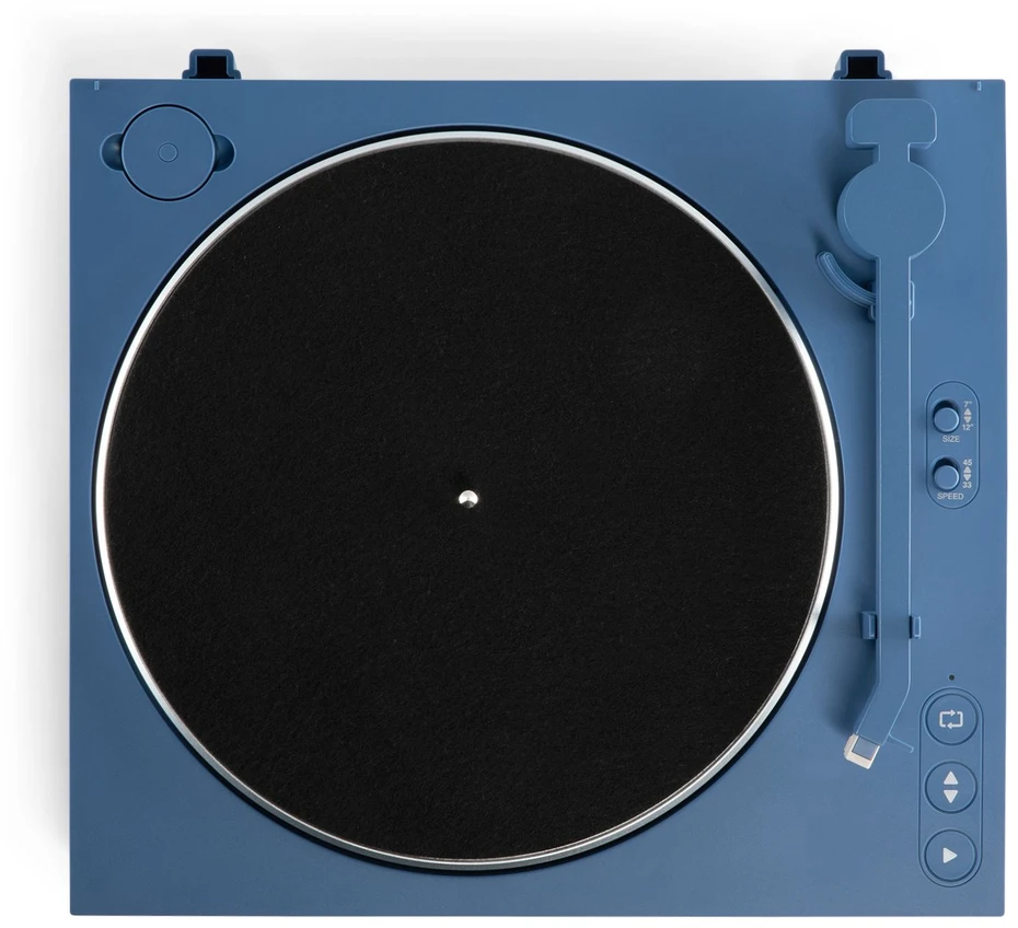 „Victrola VPT-800-BLU-INT“ automatinis patefonas, mėlynas