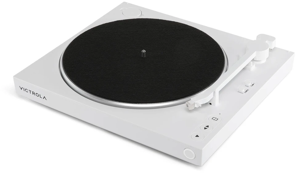 „Victrola VPT-800-WHT-INT“ automatinis patefonas, baltas