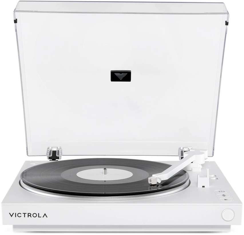 „Victrola VPT-800-WHT-INT“ automatinis patefonas, baltas