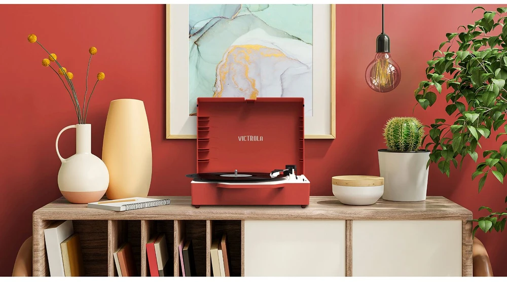 Patefonas Victrola Re-Spin VSC-725SB, Raudonos spalvos