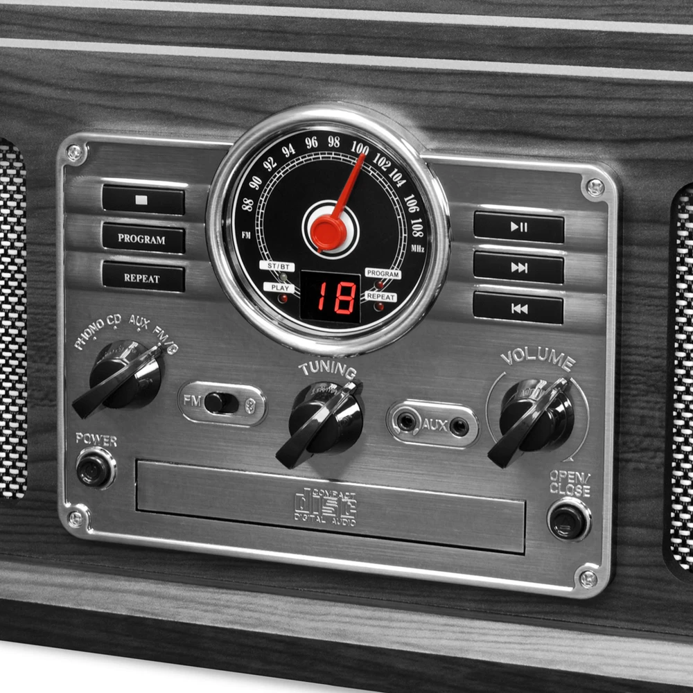 Victrola VTA-200B patefonas, pilkas