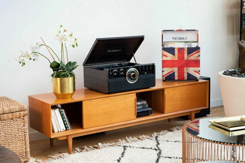Patefonas Victrola The Empire VTA-270B, su CD, kasečių ir FM grotuvu