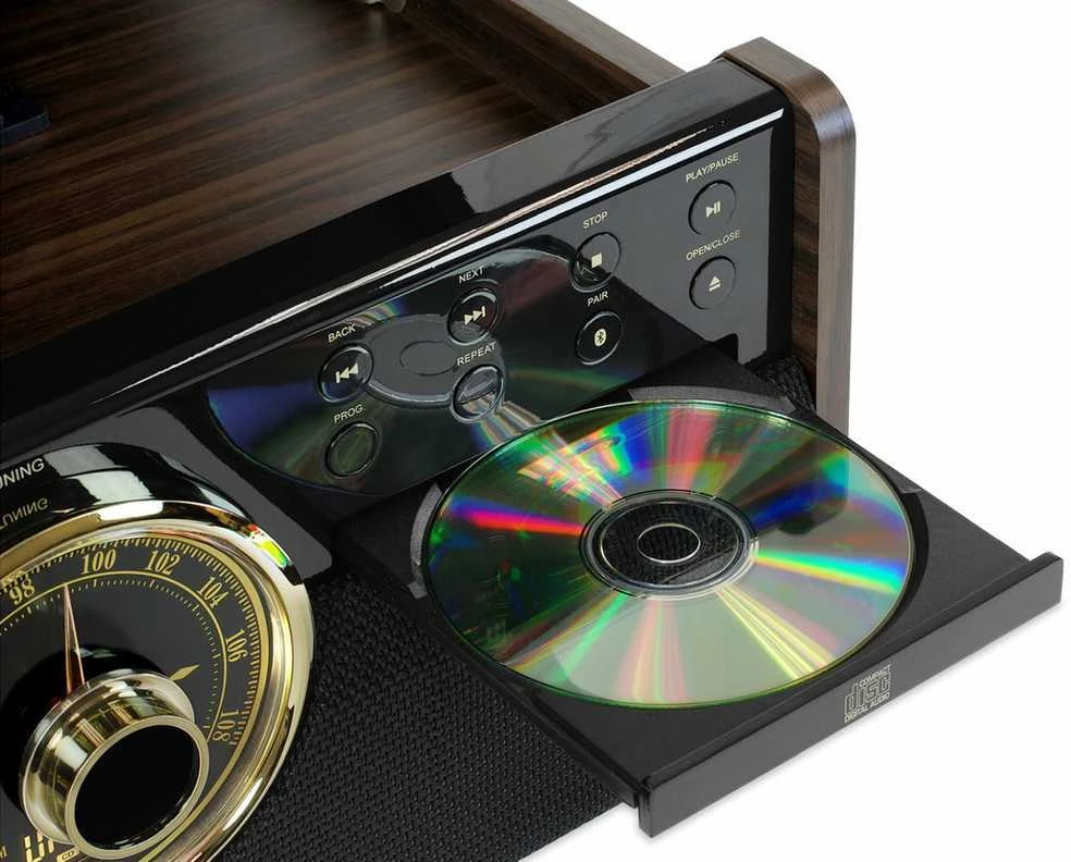 Patefonas Victrola The Empire VTA-270B, su CD, kasečių ir FM grotuvu