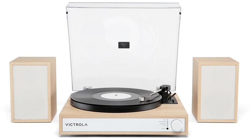 Victrola VTS-1300-NAT-INT Harmony Turntable, rusvai gelsvas