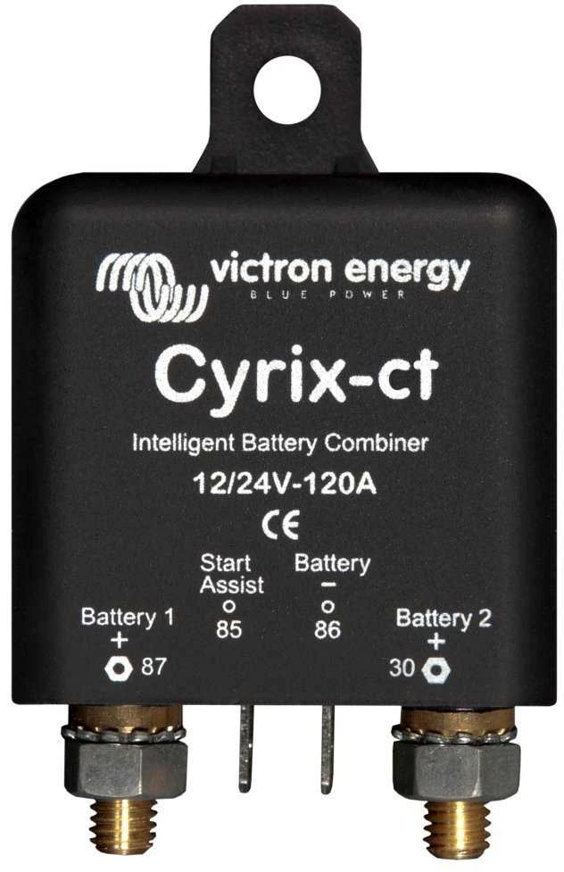 Akumuliatorių įkrovimo valdiklis Cyrix-ct 12/24V-120A, valdomas mikrokontroleriu, Victron energy
