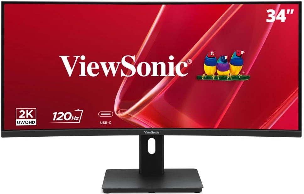 „ViewSonic VA3420C-2“ lenktas biuro monitorius, 87 cm (34 oz), itin plataus kampo QHD, 21:9, 3,5 ms, VA, 120 Hz, HDR10, USB-C, KVM