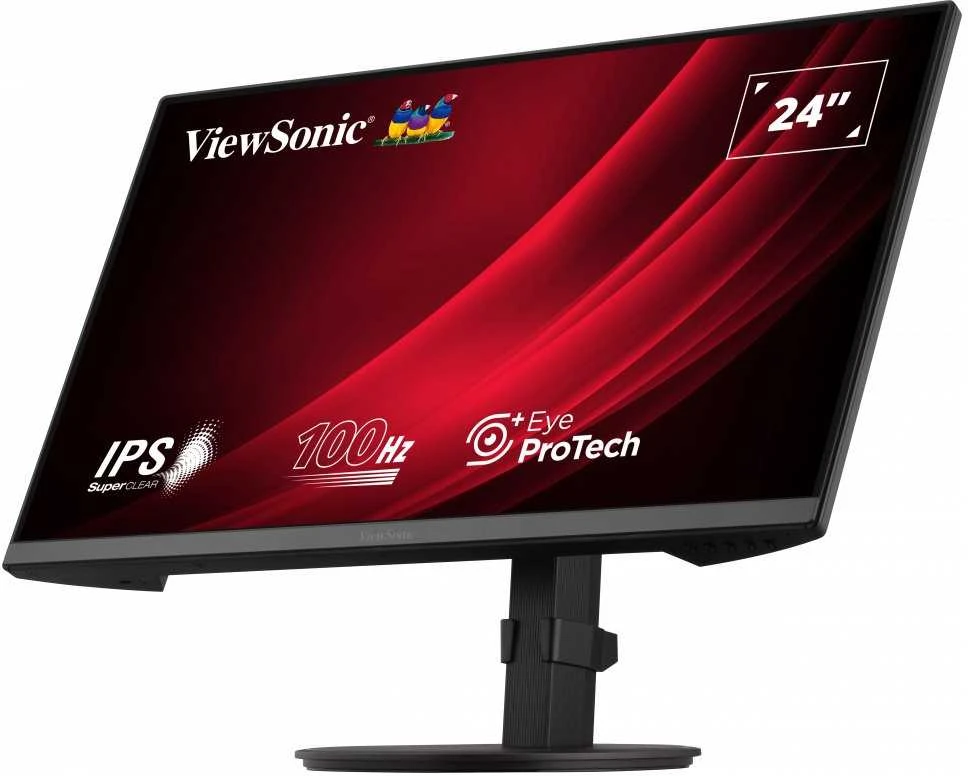 ViewSonic 24" 16:9 1920 x 1080 FHD SuperClear® IPS LED monitorius su VGA, HDMI, DipsplayPort, USB, garsiakalbiais ir visiškai ergonomišku stovu