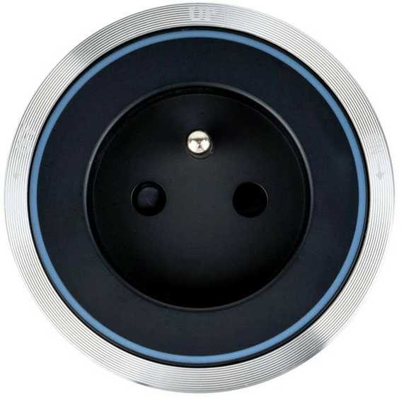 Viking lizdo modulis A30, lizdas 230 V, sidabrinis-juoda