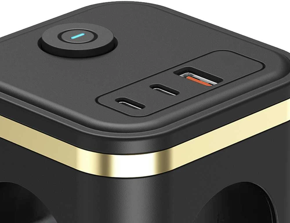Viking Y33 elektros adapteris su USB jungtimis viršuje