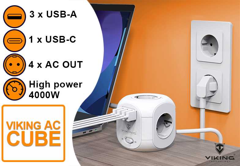 Viking AC Cube kintamosios srovės adapteris