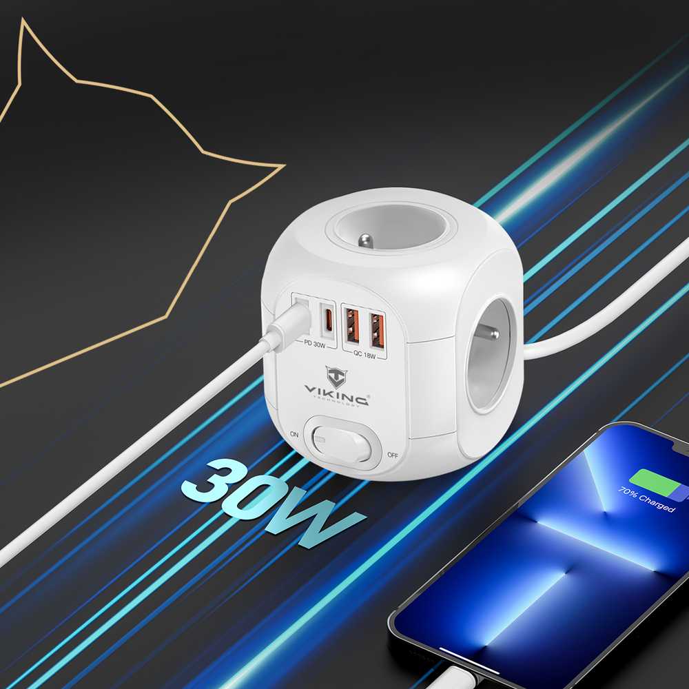 Viking síťový adaptér AC CUBE PD30
