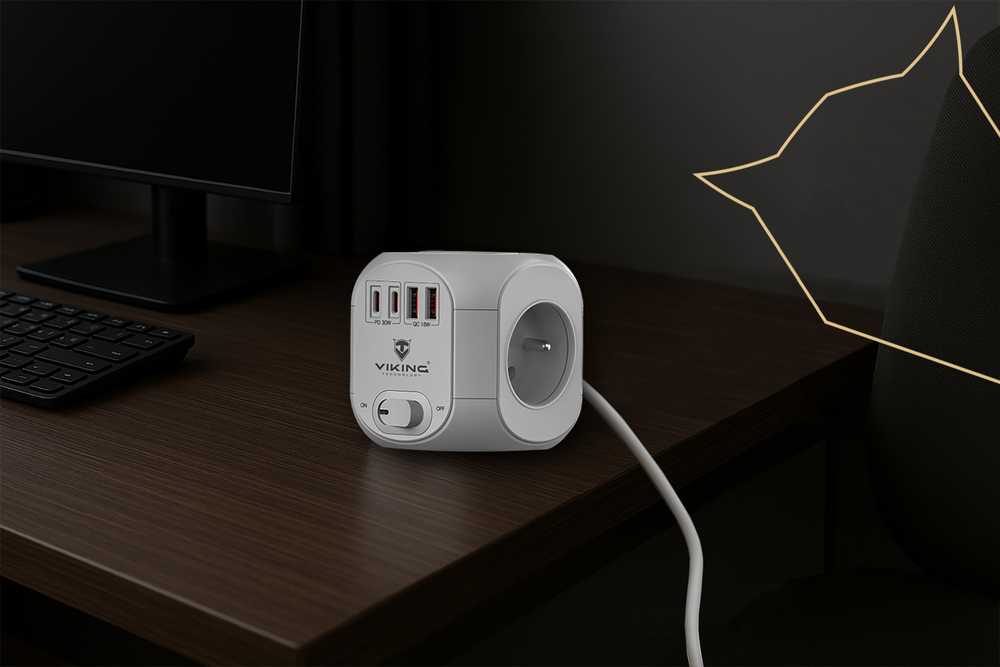 Viking síťový adaptér AC CUBE PD30
