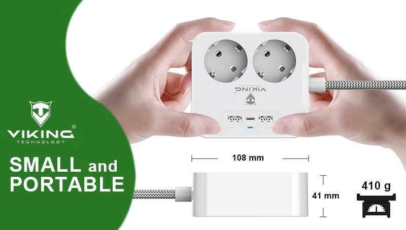 Viking AC23 adapteris su matmenų schema