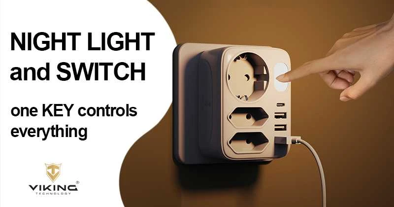 Viking AC34 adapteris su valdymo mygtuku