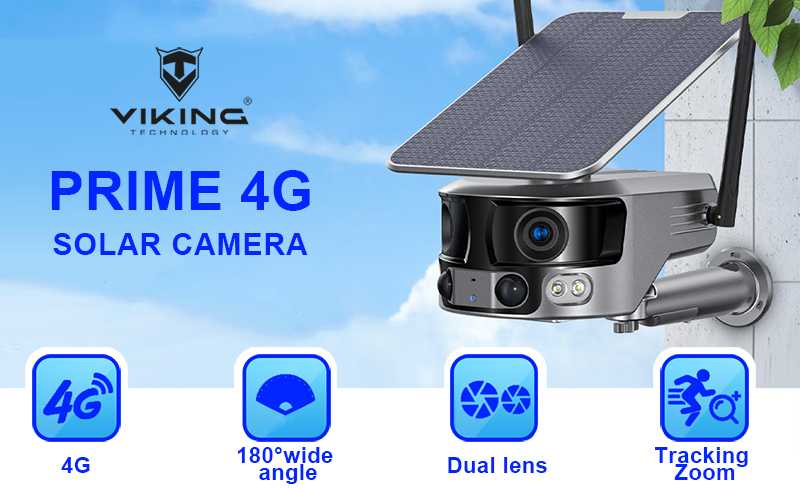 Viking saulės lauko 4K kamera PRIME-4G