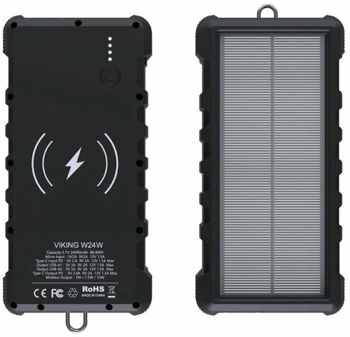 Powerbank Viking W24W 24000mAh Juodas