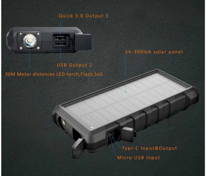 Powerbank Viking W24W 24000mAh Juodas