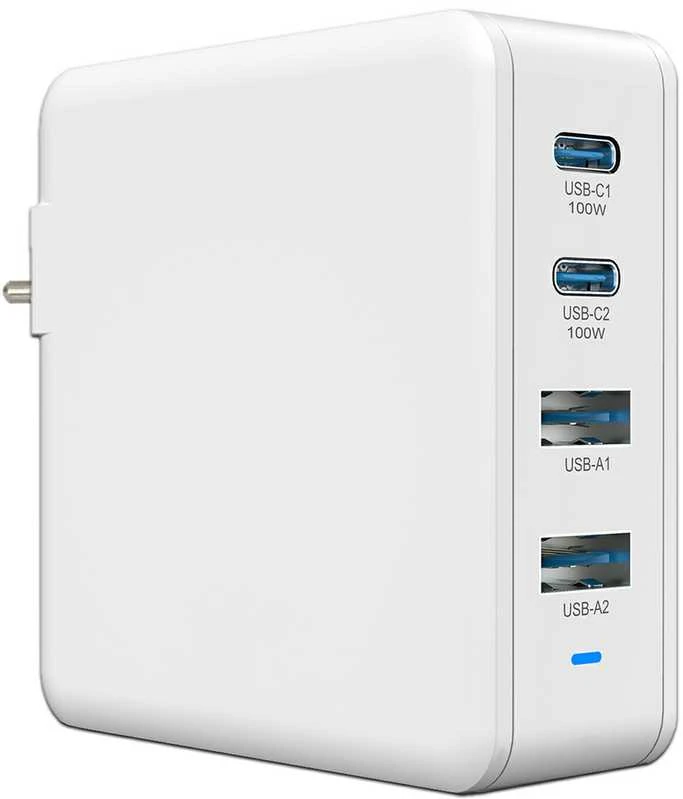 Įkroviklis Viking kroviklis USB GaN 100W, podpora PD3.0 a QC4+ balta