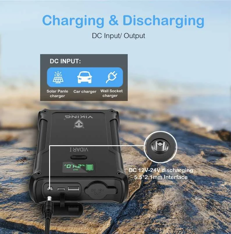 „Viking“ išorinė baterija, esanti „VIDAR I“ išorinės baterijos išorėje, 36000 mAh