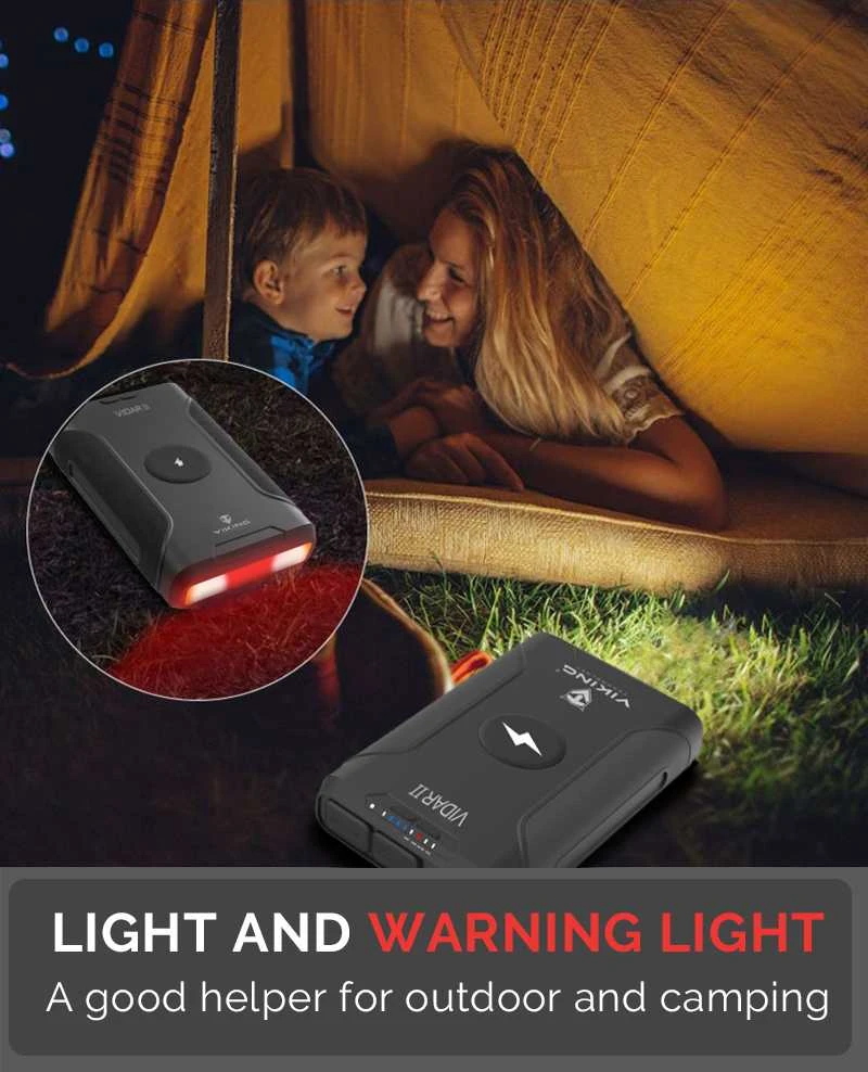 Viking išorinė baterija Viking lauko naudojimui VIDAR II, 72000 mAh, belaidis įkrovimas