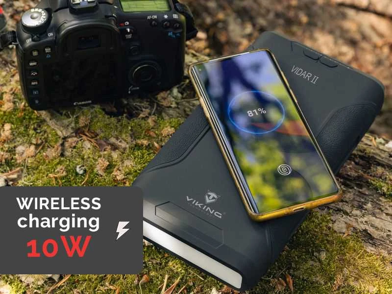 Viking išorinė baterija Viking lauko naudojimui VIDAR II, 72000 mAh, belaidis įkrovimas
