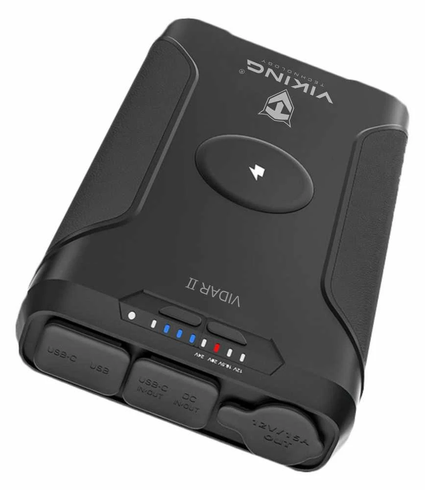 Viking išorinė baterija Viking lauko naudojimui VIDAR II, 72000 mAh, belaidis įkrovimas