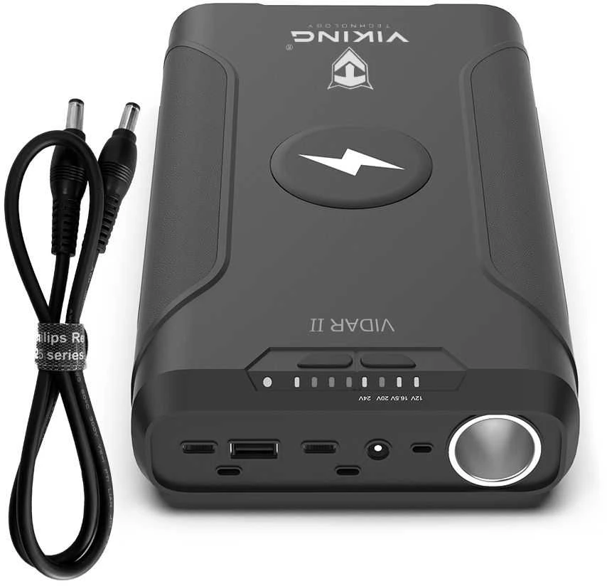 Viking išorinė baterija Viking lauko naudojimui VIDAR II, 72000 mAh, belaidis įkrovimas