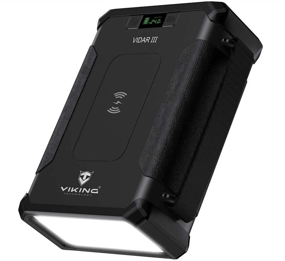 Viking Powerbank Viking lauko maitinimo blokas VIDAR III, 96000 mAh, belaidis įkrovimas