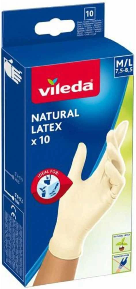 VILEDA Natural Latex natūralaus latekso pirštinės, L/M dydis, 10 vnt.